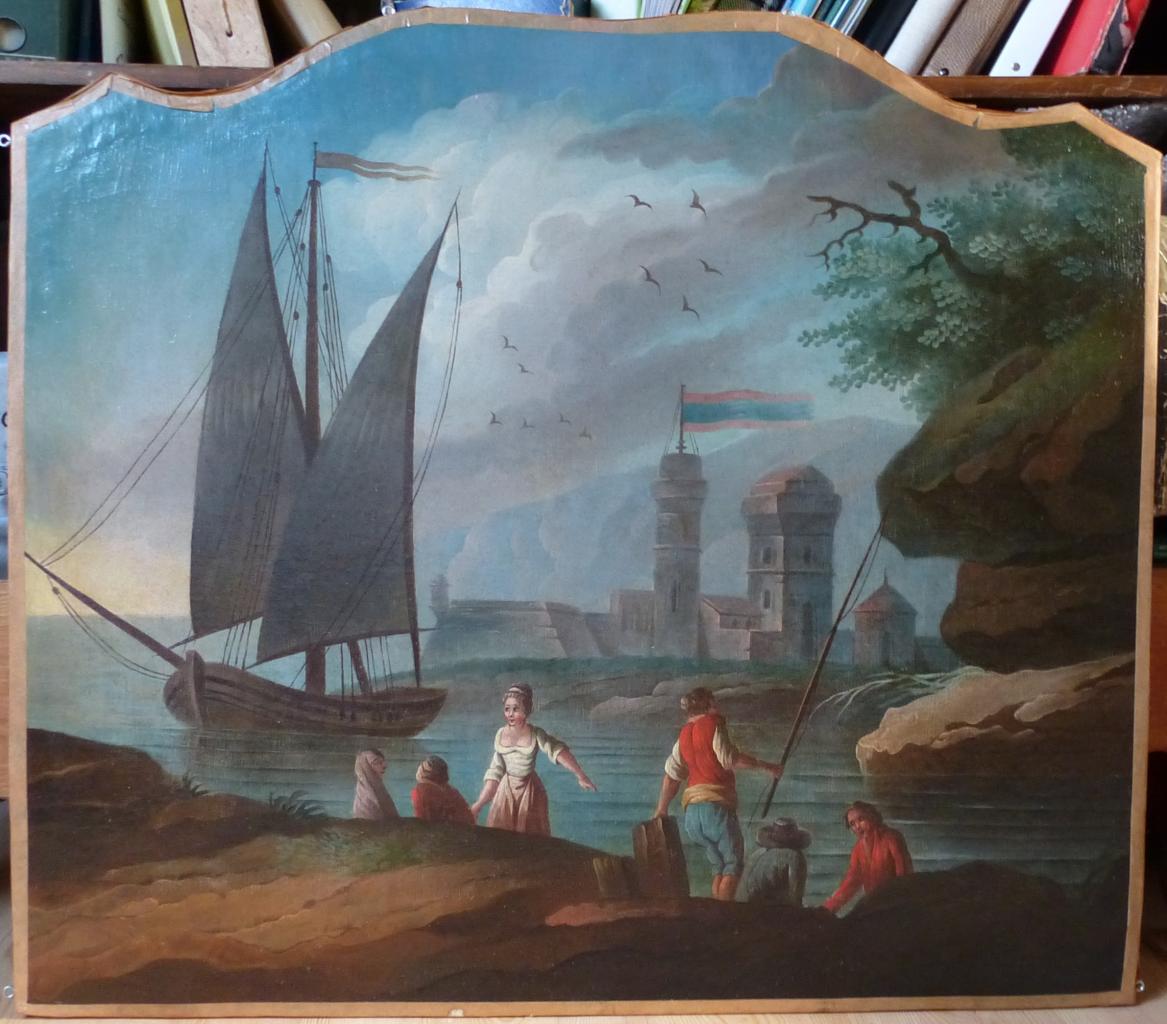 Trumeau : Marine, XVIIIe siècle, huile sur toile